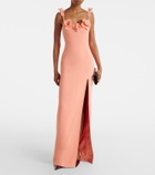 David Koma Floral-appliqué gown