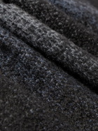 Johnstons of Elgin - Frayed Checked Cashmere and Silk-Blend Bouclé Scarf