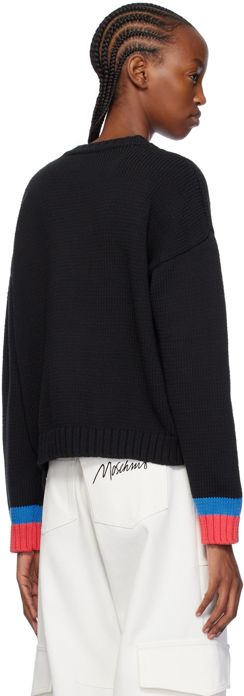 Moschino Black Intarsia Sweater