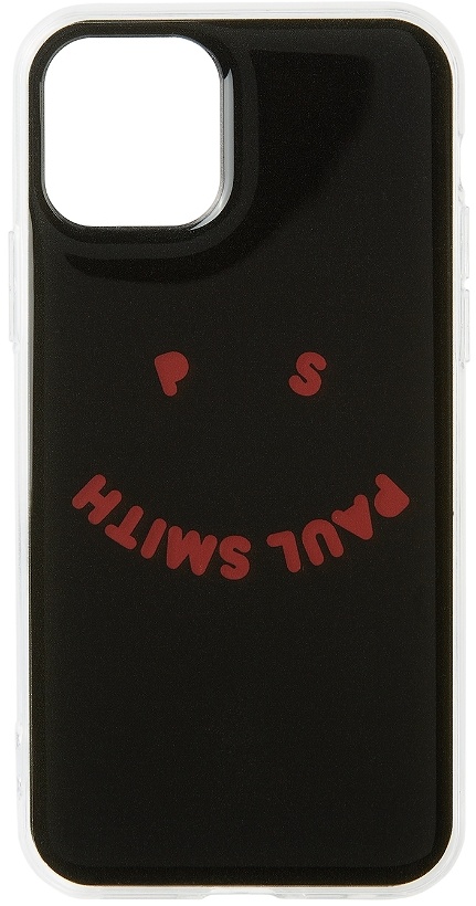 Photo: PS by Paul Smith Black Happy Print iPhone 11 Pro Case