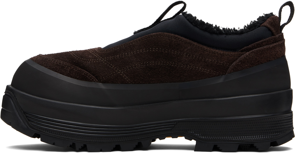 Diemme Brown & Black Badia Basso Shearling Sneakers