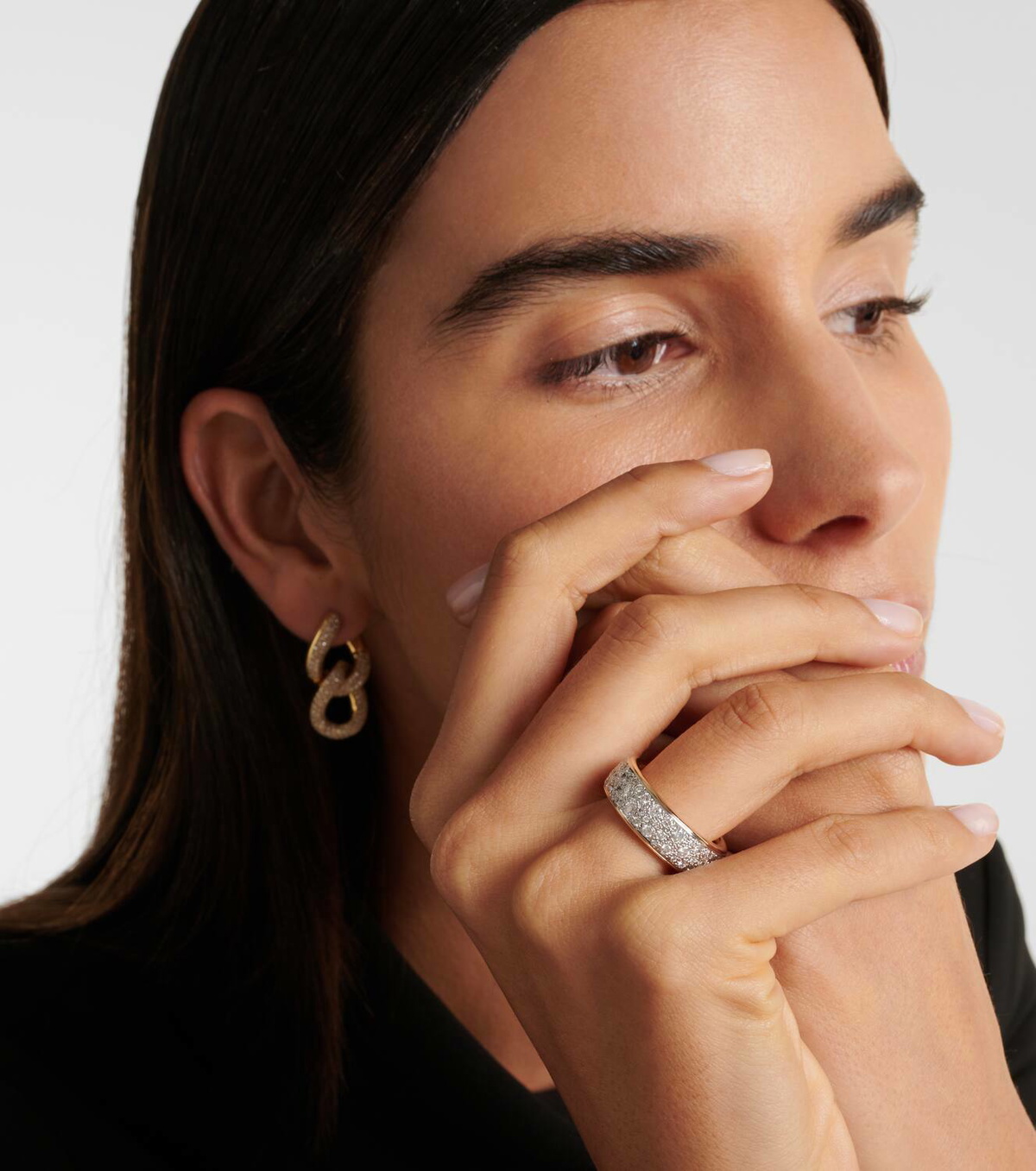 Pomellato Iconica 18kt rose gold ring with diamonds