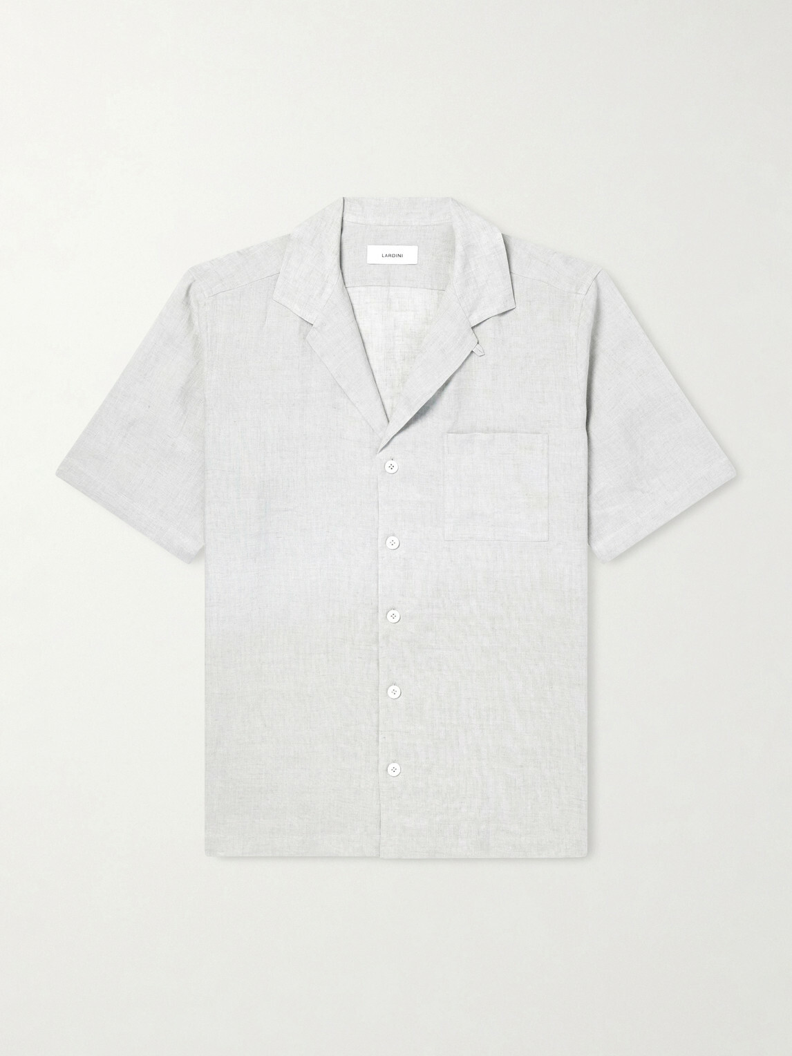 Lardini - Convertible-Collar Linen Shirt - Green