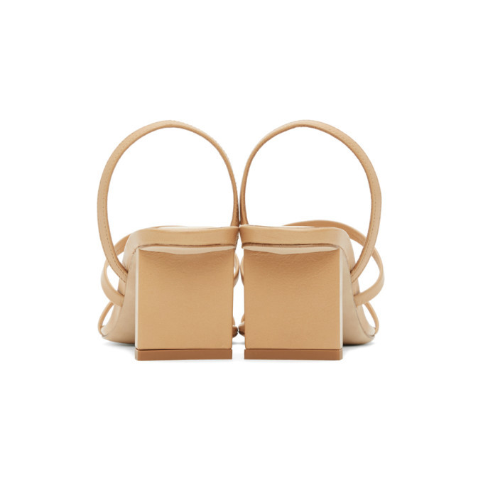 BY FAR Beige Liu Heeled Sandals