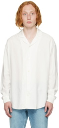 AMI Alexandre Mattiussi SSENSE Exclusive White Camp Collar Shirt