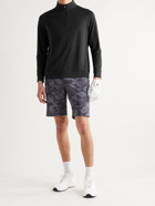 G/FORE - Luxe Staple Mid Mélange Tech-Jersey Half-Zip Golf Top - Black