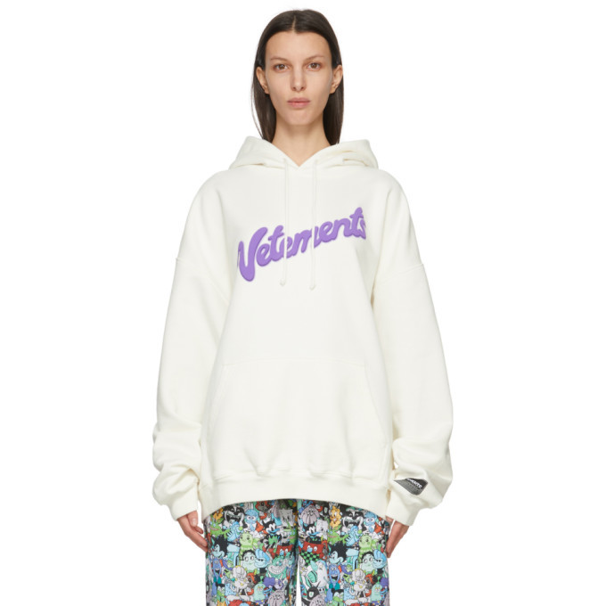 Photo: VETEMENTS White Sweet Logo Hoodie