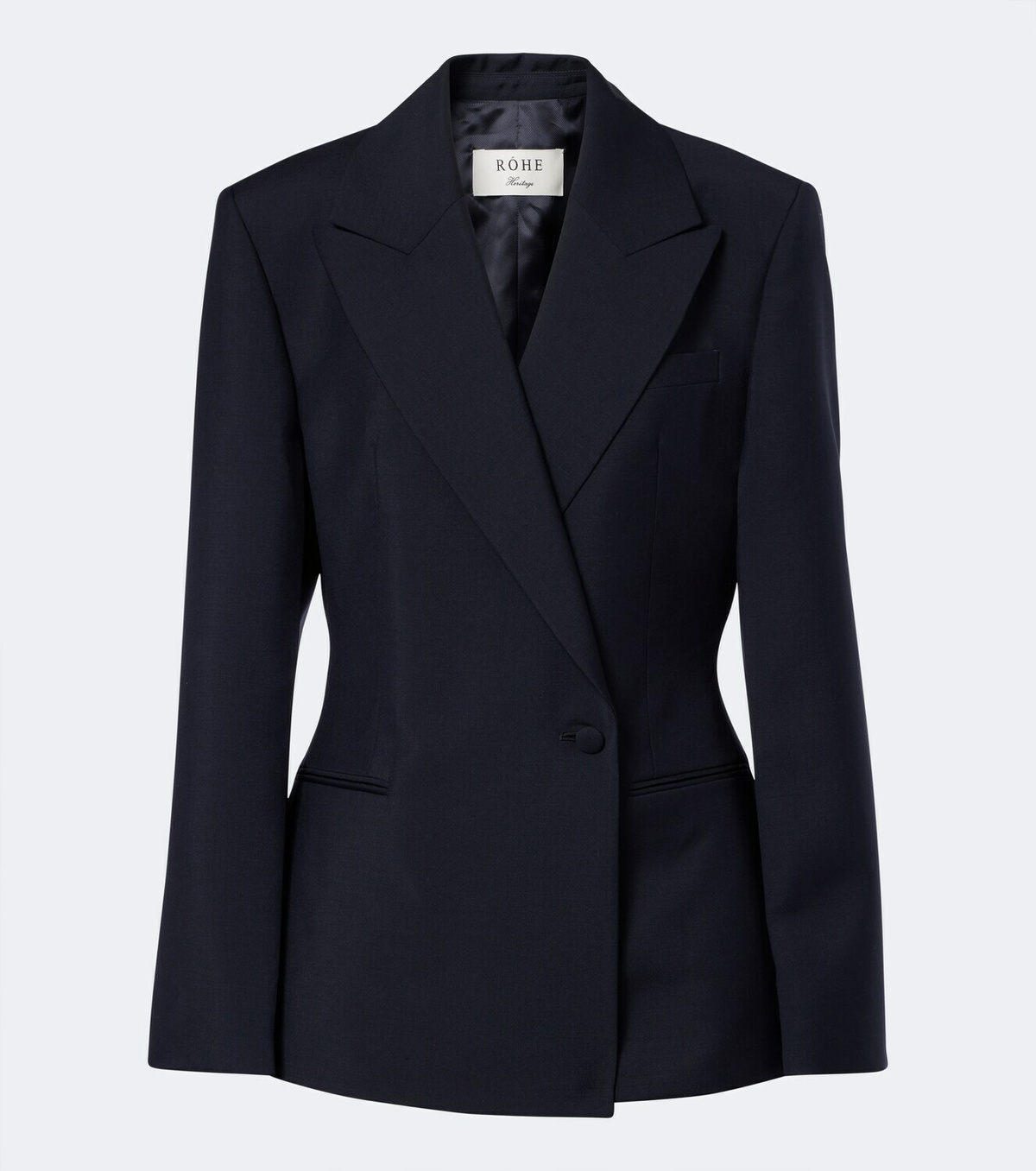 Róhe Double-breasted wool and mohair blazer
