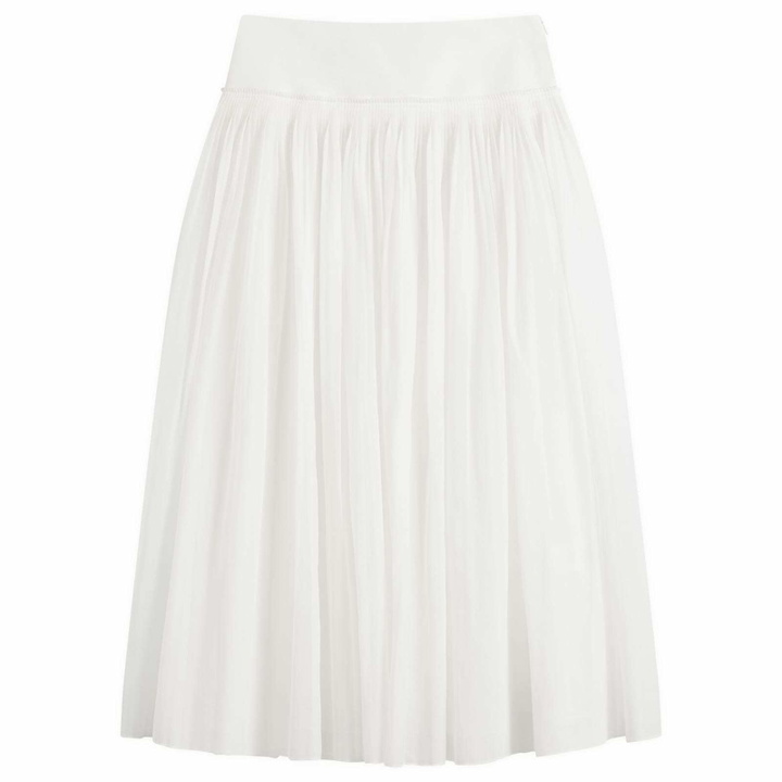 Photo: Róhe Women's Rohe Pleated cotton muslin skirt in Optic White