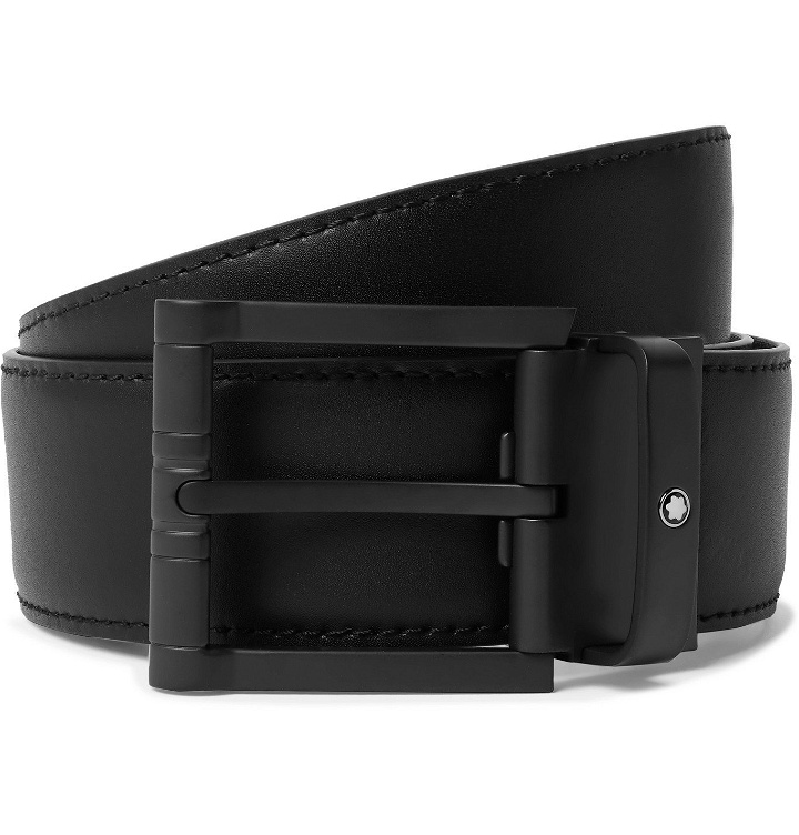 Photo: Montblanc - 3cm Leather Belt - Black