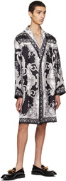 Versace Underwear Black & White Barocco Robe