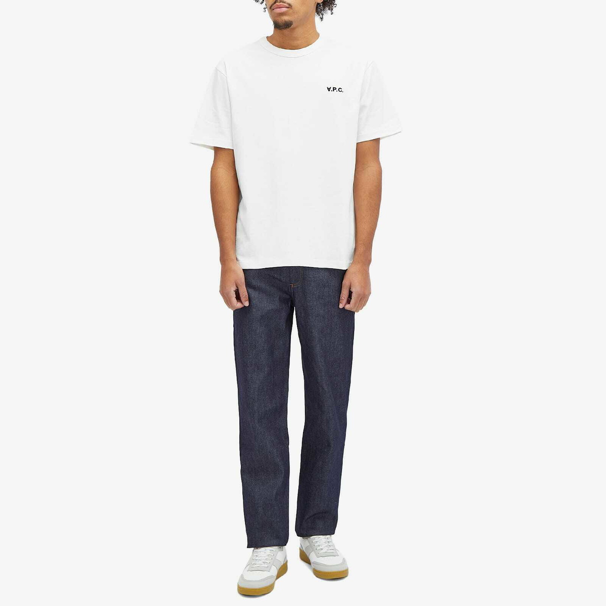 ☆韓国の人気☆【A.P.C.】☆VPC T-Shirt White Dark Nav.y☆ ☆韓国の人気☆【A.P.C.】☆VPC T-Shirt White Dark Nav.y