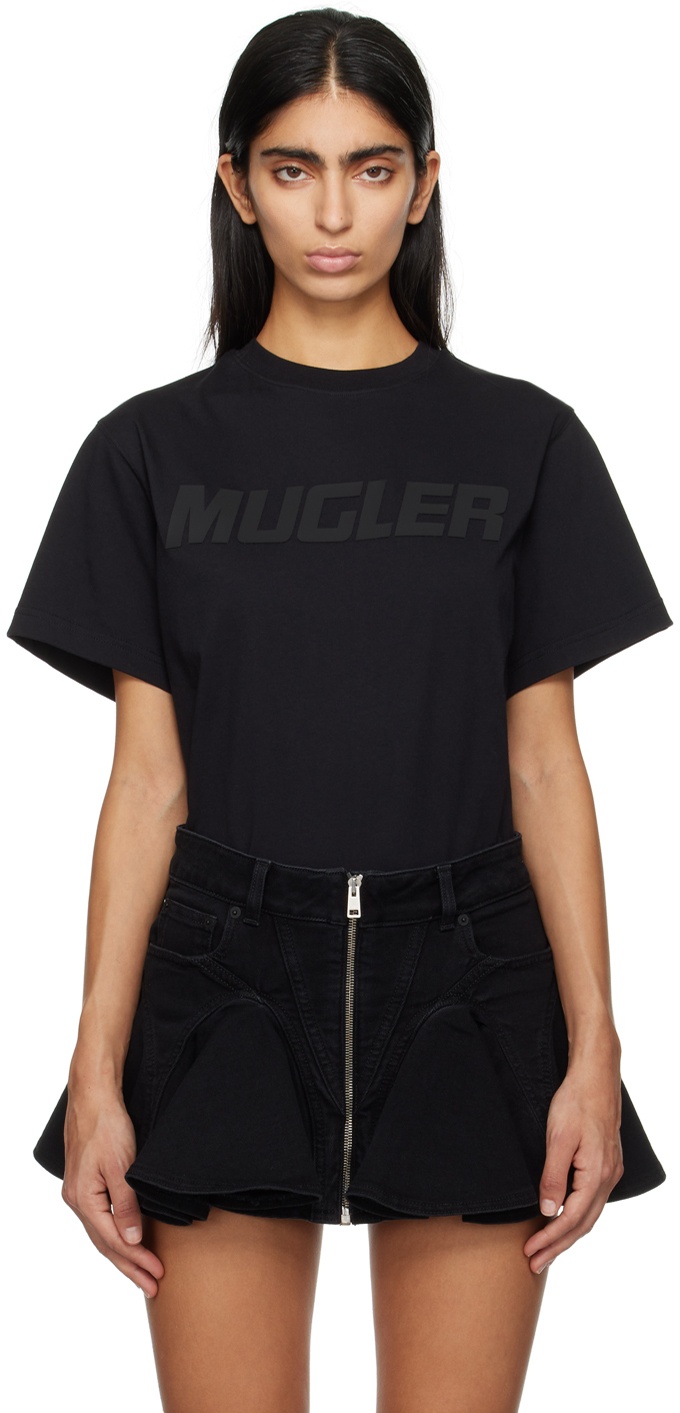Mugler Black Bonded T-Shirt Mugler