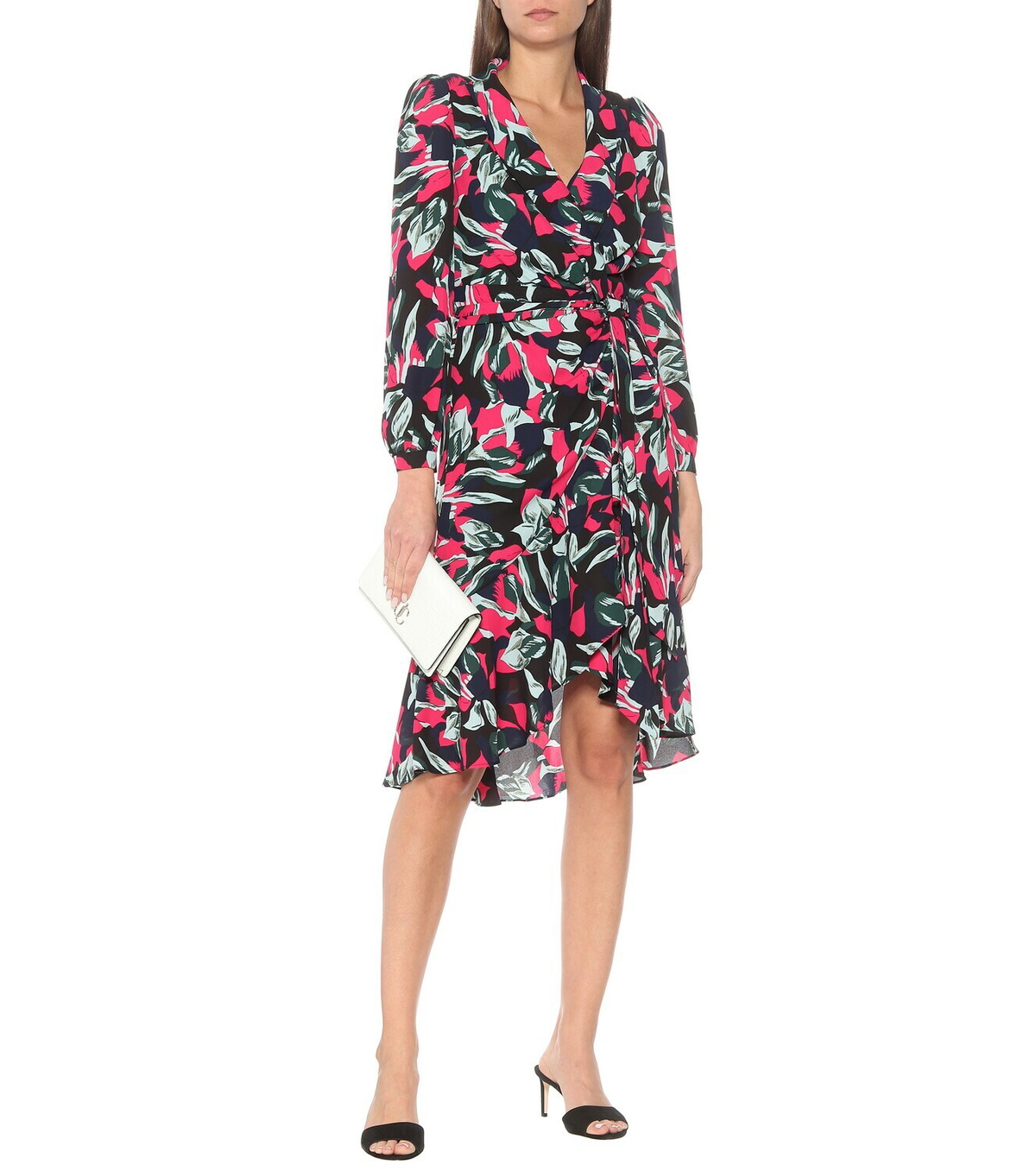 DIANE von FURSTENBERG 24AW ドレス-ロング Diane von Furstenberg Makayla Ruched Deep V-Neck Halter Maxi