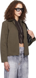 Stone Island Brown 1200014 Organic Panama Cotton Old Effect Jacket
