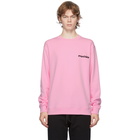 Moschino Pink 3D Logo Sweatshirt