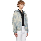 AMIRI Blue Camo Jacquard Denim Jacket