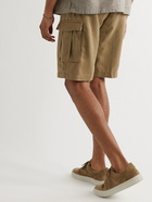 OFFICINE GÉNÉRALE - Jay Garment-Dyed Lyocell Drawstring Shorts - Green