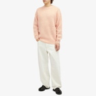 Auralee Men's Kid Mohair Crew Knit in Pink Beige