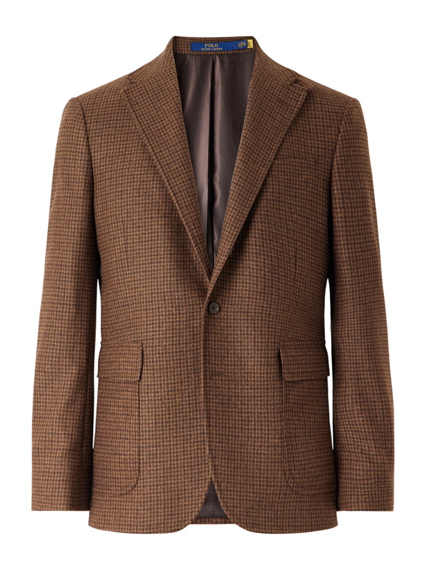Photo: Polo Ralph Lauren - Checked Wool-Blend Blazer - Brown