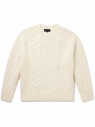 Nili Lotan - Carran Cable-Knit Wool Mock-Neck Sweater - Neutrals