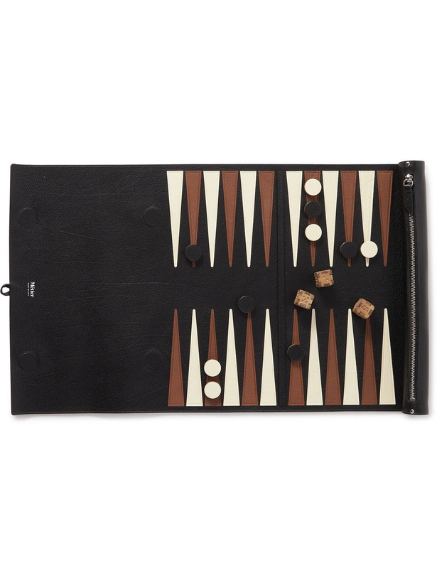 Photo: Métier - Portable Leather Backgammon Set