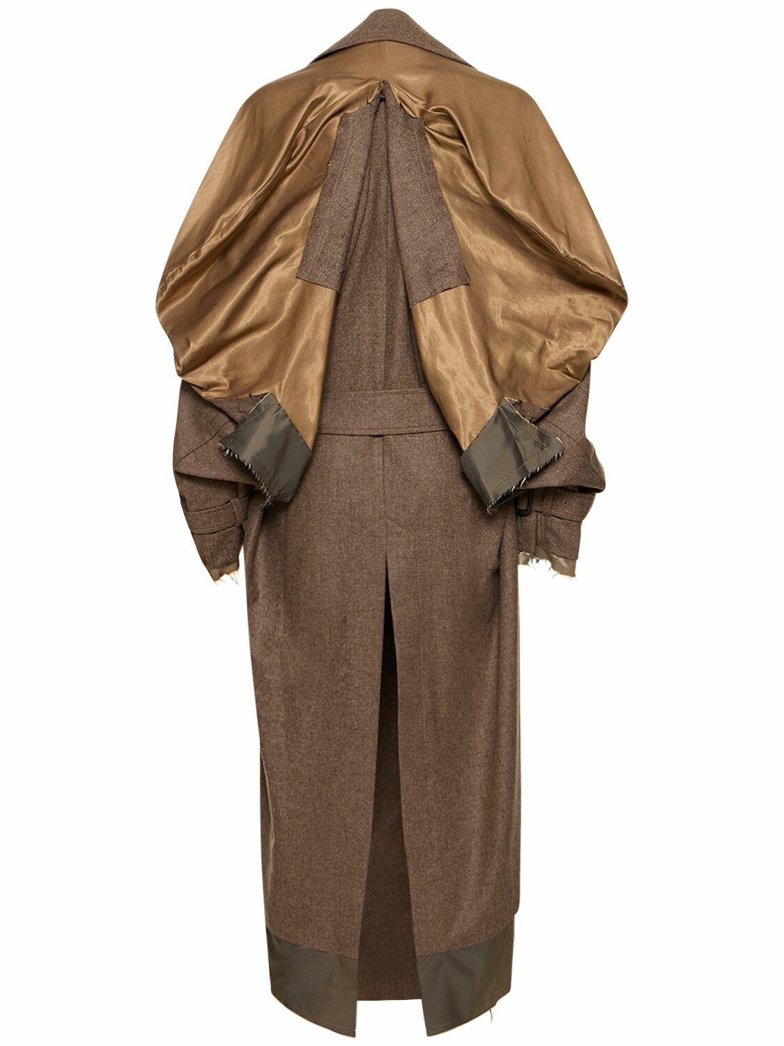 MIHARA YASUHIRO Reconstructed Wool Blend Trench Coat Maison
