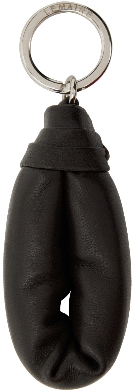 Lemaire Brown Leather Wadded Key Holder Lemaire