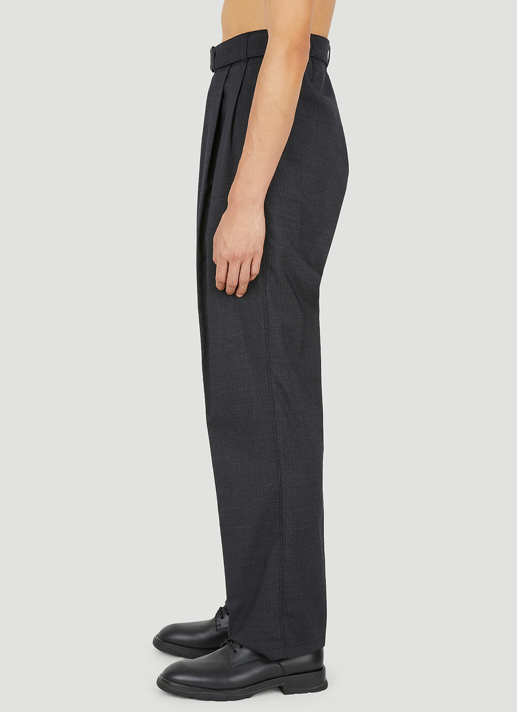 Loose Pleated Pants in Dark Grey Lemaire