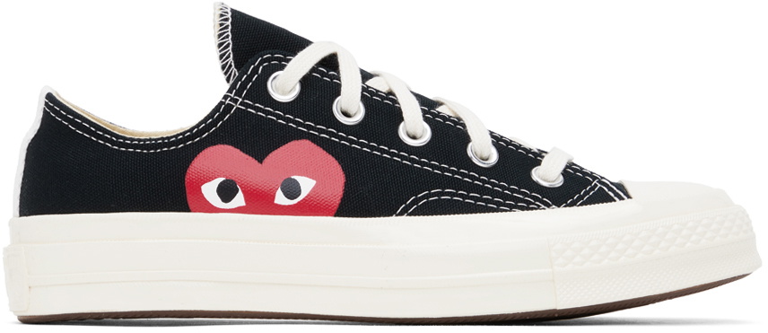 COMME des GARÇONS PLAY Black Converse Edition Chuck 70 Low Top Sneakers