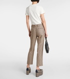 Gucci GG canvas linen-blend straight pants