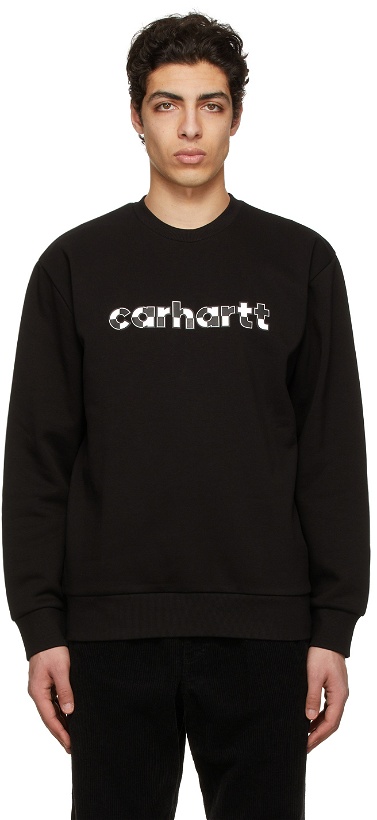Photo: Carhartt Work In Progress Black Range Script Sweatshirt