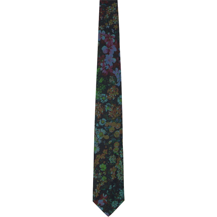 Photo: Dries Van Noten Navy & Green Floral Tie
