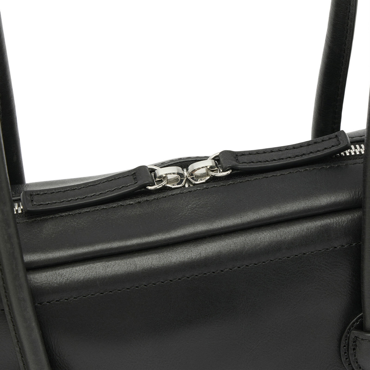 MARGESHERWOOD Women's Soft Boston EW Bag in Black Pull-Up 