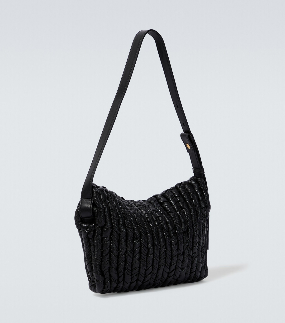 Nanushka - Busket Baguette woven shoulder bag