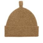 MHL by Margaret Howell Men's Simple Ribbed Beanie in Olive 