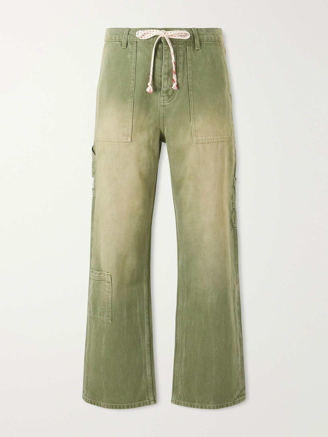 NAHMIAS - Gardener Utility Wide-Leg Drawstring Jeans - Green