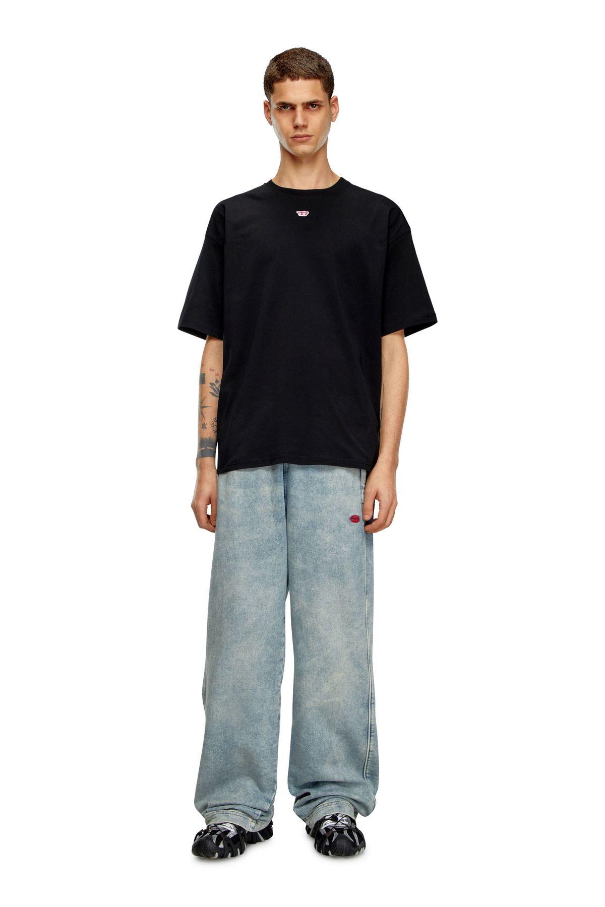 Diesel T-shirt with embroidered D patch - T-Shirts - Unisex - Black