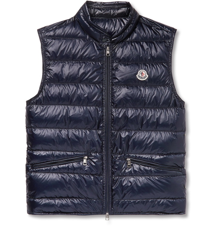 Photo: Moncler - Slim-Fit Quilted Shell Down Gilet - Blue