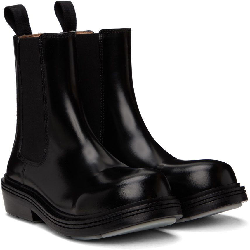 【関税&送料込】Bottega Veneta Fireman Shiny Leather Boots Bottega Veneta - Fireman ankle boots