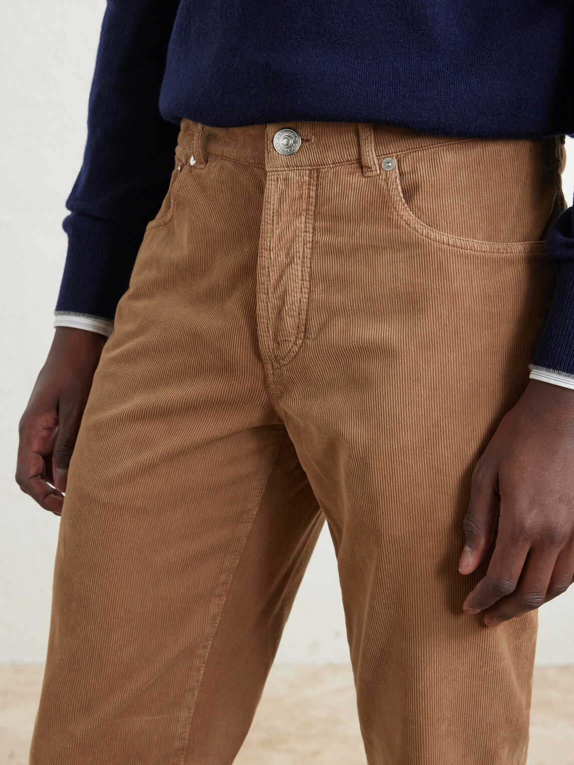 Brunello Cucinelli - Straight-Leg Cotton-Corduroy Trousers - Brown