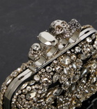 Alexander McQueen Knuckle Small embellished leather clutch bag
