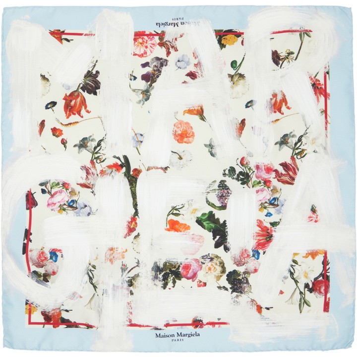 Photo: Maison Margiela Multicolor Printed Silk Foulard Scarf
