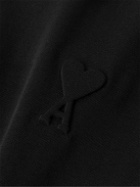 AMI PARIS - Logo-Embossed Cotton-Jersey T-Shirt - Black