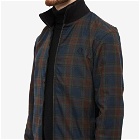 Fred Perry Authentic Men's Tartan Zip Through Jacket in French Navy