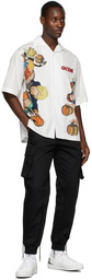 GCDS White One Piece Edition Straw Hat Crew Shirt