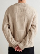 FRAME - Grid Merino Wool Sweater - Neutrals
