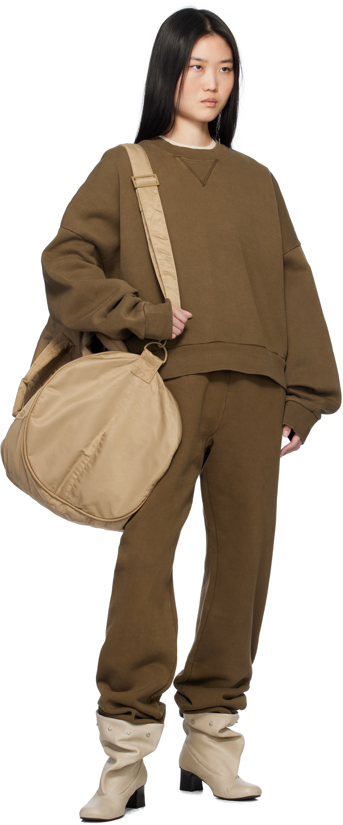 Entire Studios Brown Straight-Leg Sweatpants