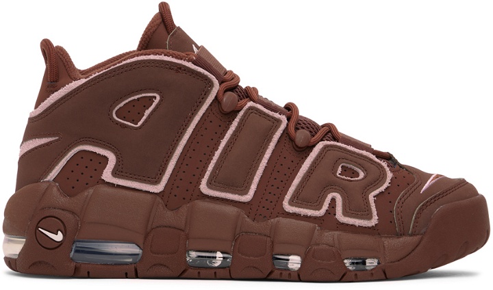 Photo: Nike Burgundy & Pink Air More Uptempo '96 Sneakers