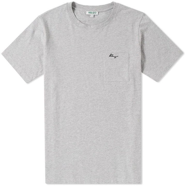 Photo: Kenzo Small Logo Pocket Tee Grey